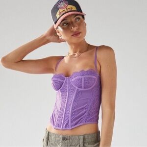Purple Urban Outfitters Out From Under Modern Love Corset size medium